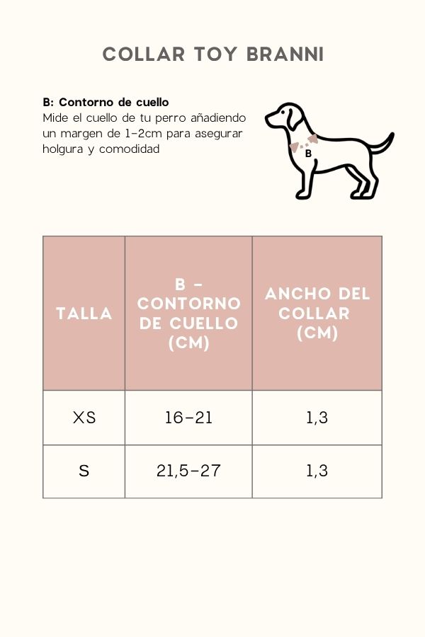 GUIA DE TALLAS collares Toy Branni
